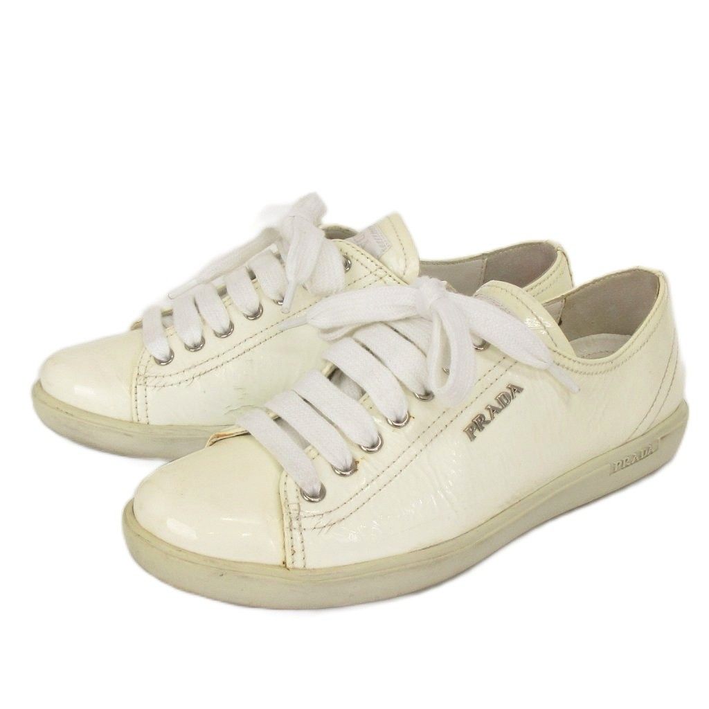プラダスポーツ PRADA SPORT スニーカー ローカット ロゴ 白 ホワイト 