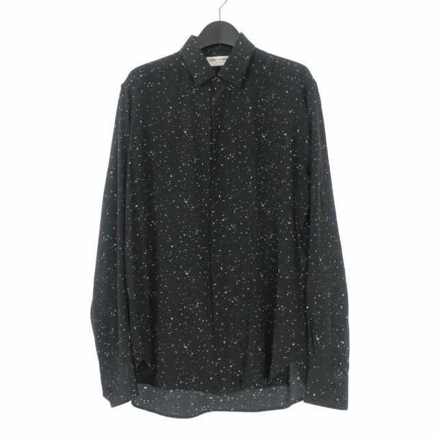 サンローラン パリ SAINT LAURENT PARIS ロングスリーブ シルクシャツ