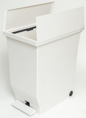 アスベル ゴミ箱 40L 両開き ペダル式 キャスター付き キッチン カウンター下収納 生ゴミ 分別 観音開き 省スペース 大容量 衛生的 デスクサイド リビング インテリア ポリプロピレン ホワイ