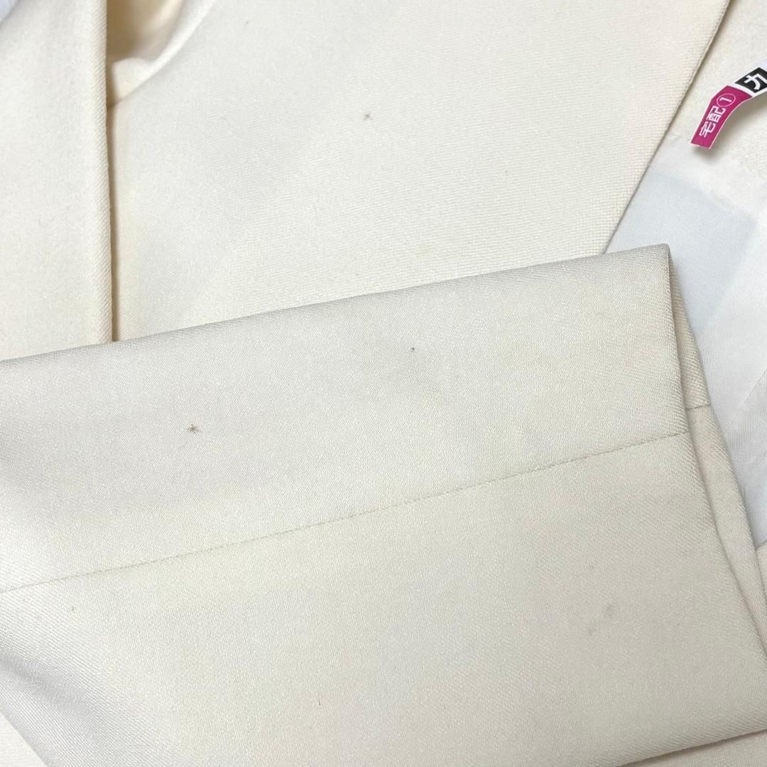 Theory luxe ノーカラージャケット フック 36 オフホワイト 無地