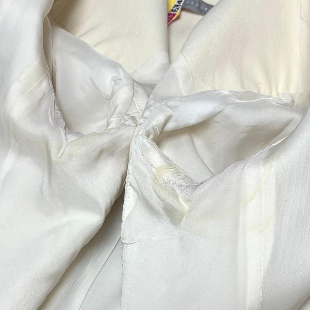 Theory luxe ノーカラージャケット フック 36 オフホワイト 無地