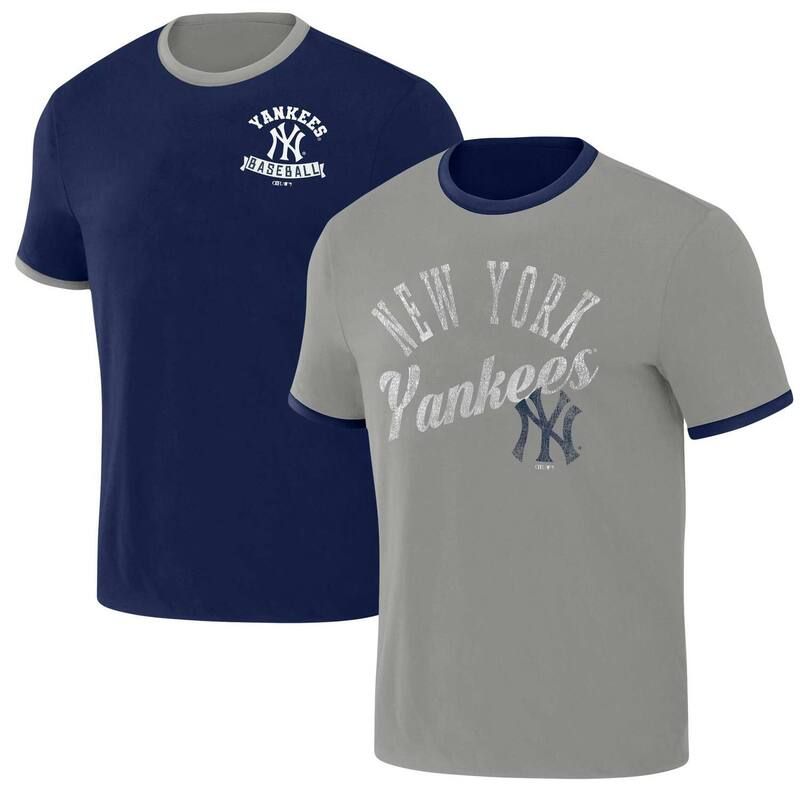 アンブランデッド メンズ トップス Tシャツ Unbranded Mens Darius Rucker Collection by Fanatics NavyGray New York Yankees TwoWay Ringereversible TShirt