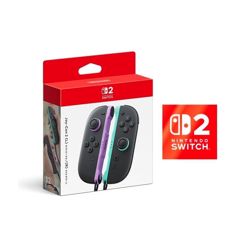 【期間限定セール】Switch 本体　おまけでJoy-Con+2つ付き 任天堂純正品】Joy-Con 2 (L) ライトパープル/(R) ライトグリーン
