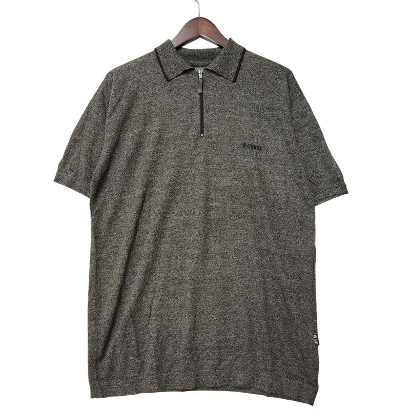 【品】 GIANFRANCO FERRE JEANS ジャンフランコ フェレ ジーンズ HALF ZIP S/S SHIRT ハーフジップ ショートスリーブ シャツ イタリア製 半袖 【141-260228-as-12-izu】