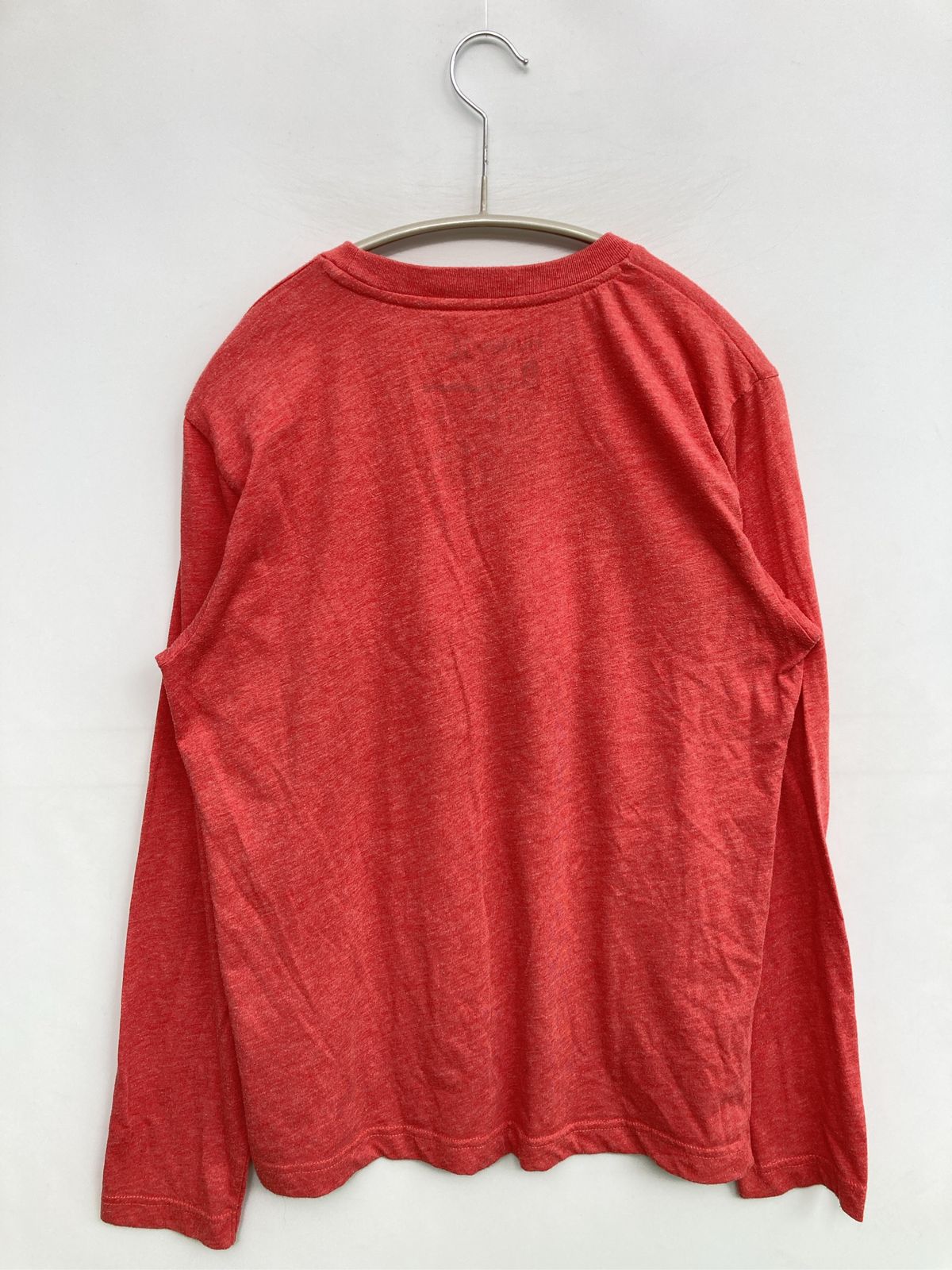 Hurley ハーレー Tシャツ/カットソー S レッド 前面プリント ミドル丈 長袖 クルーネック(丸首)