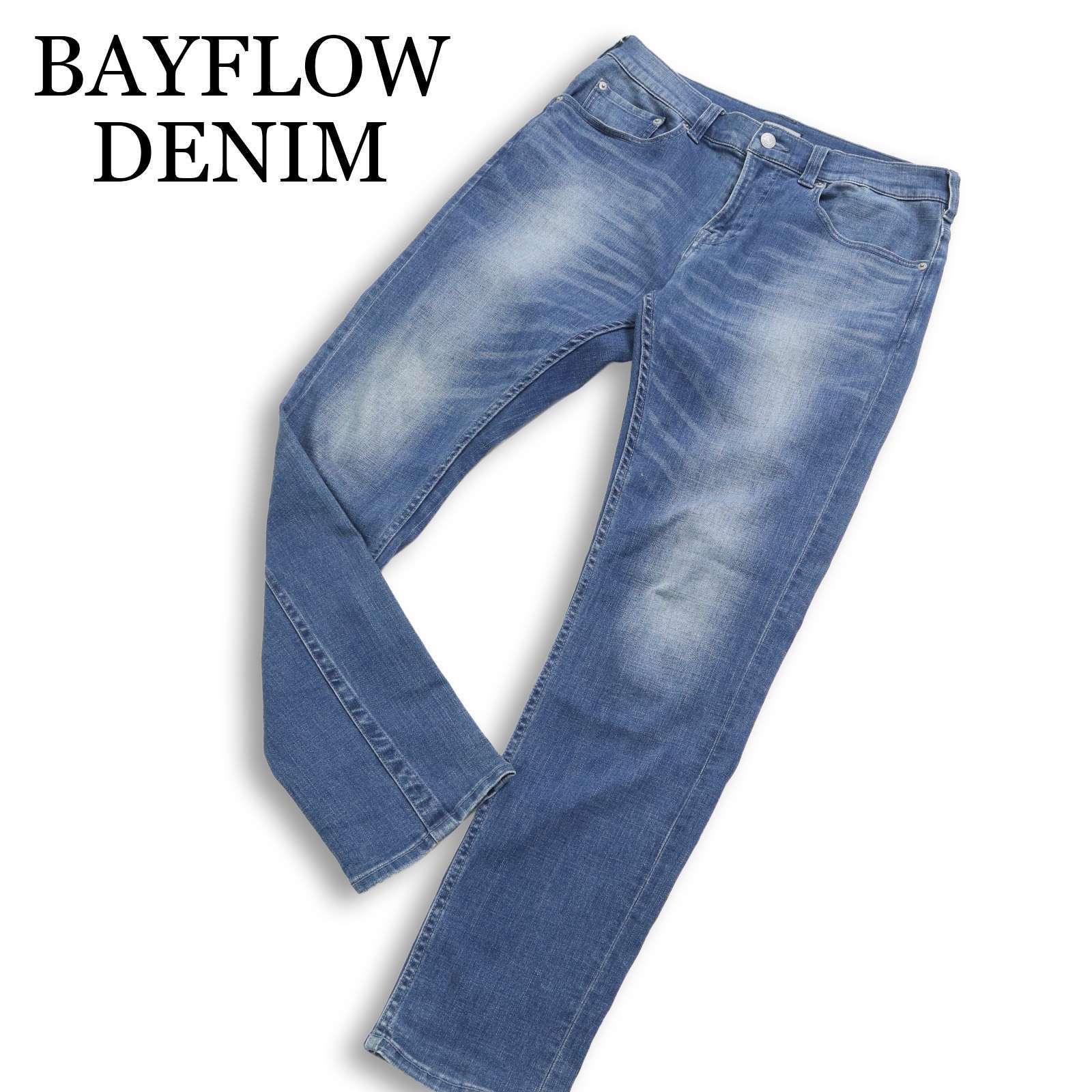BAYFLOW】ベイフロー（W28）ストレッチ スリム スキニー ダメージ加工 