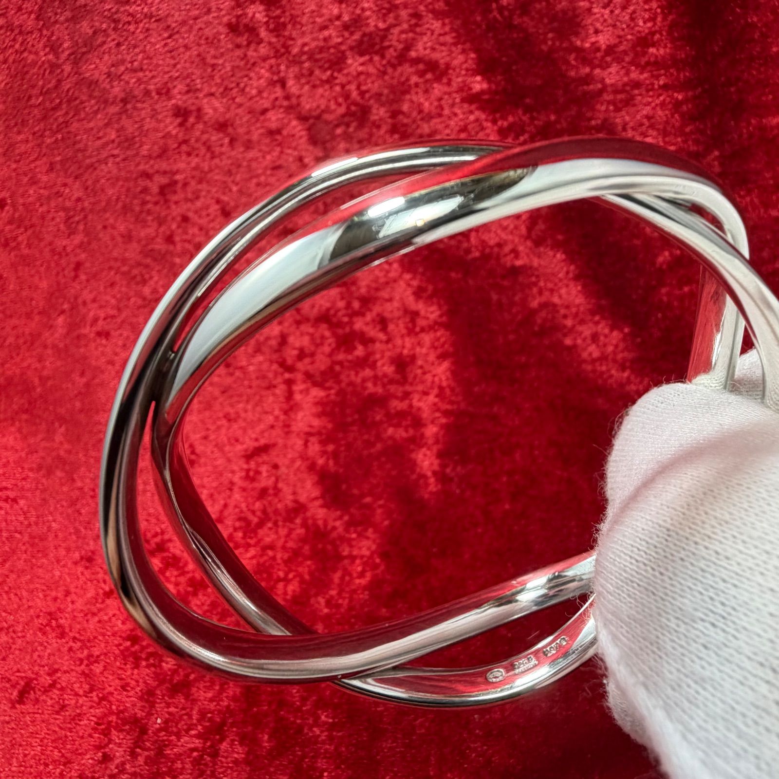 美品 バングル ♯237B 71.1g ジョージジェンセン/GEORG JENSEN