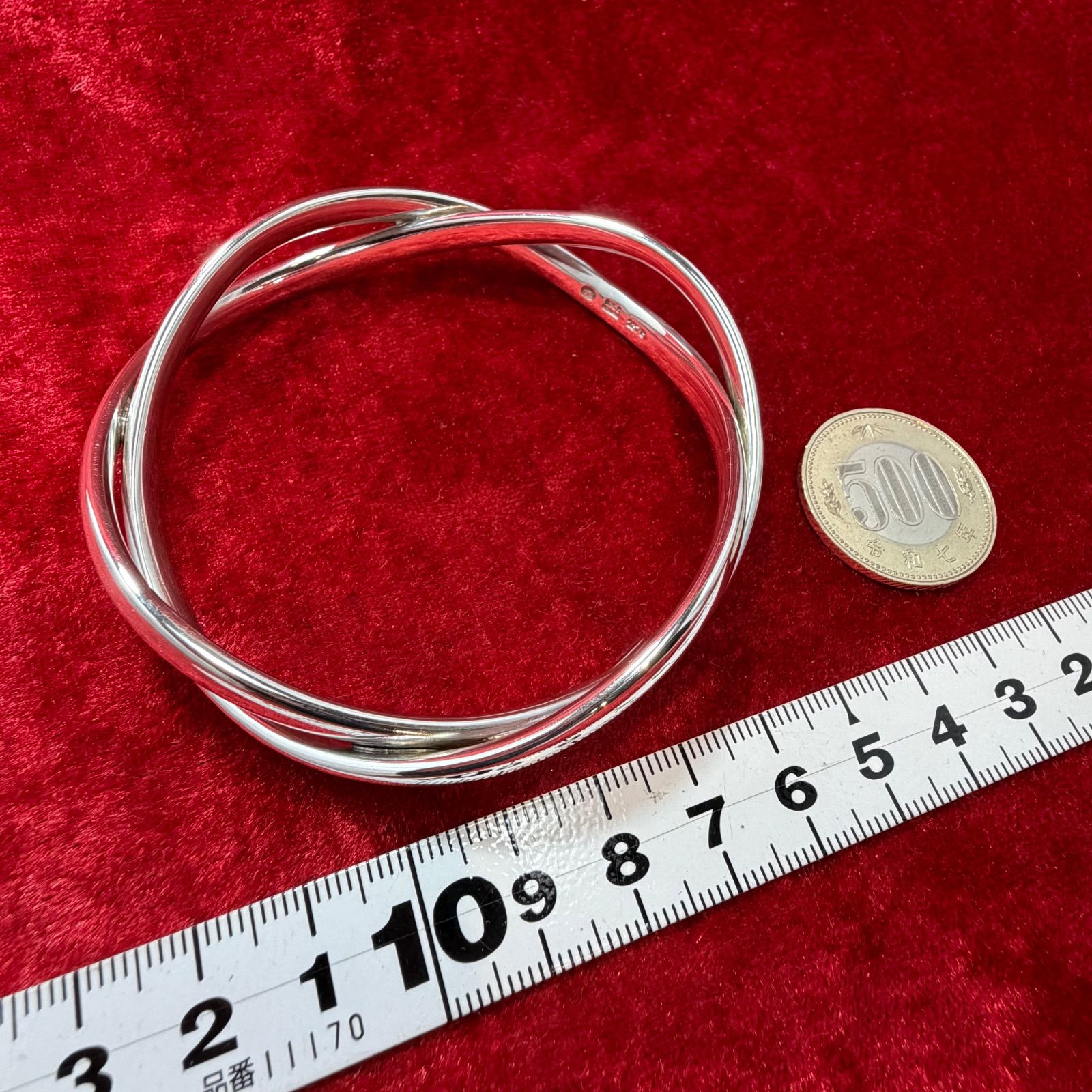 美品 バングル ♯237B 71.1g ジョージジェンセン/GEORG JENSEN