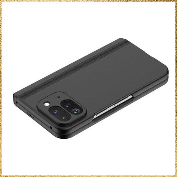 ☆彡送料無料でお届け☆彡ブラック KOOLRIVER・Pixel 9 Pro Fold ケース 耐衝撃 カバー 強化ガラス+プラスチック スタンド機能 前面強化ガラス シンプル グーグル ピクセル9 プロ フォールド(ブラック)