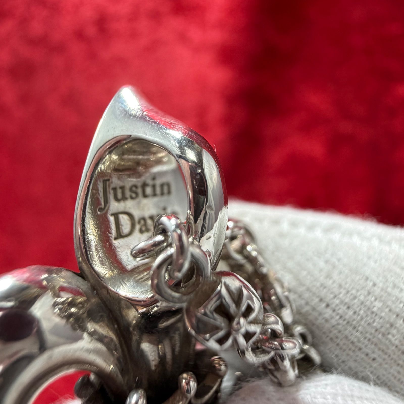美品 ユリモチーフペンダントネックレス ジャスティンデイビス/Justin
