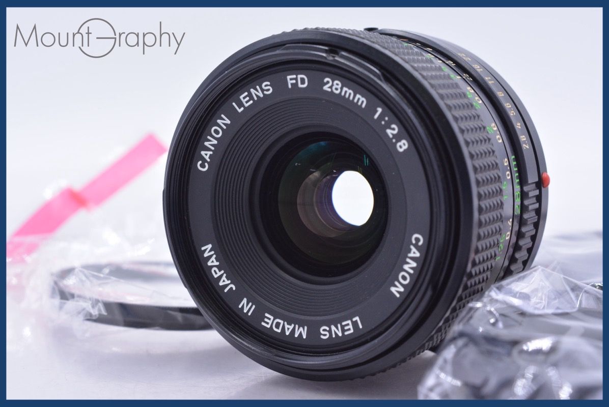 動作保証】 キヤノン Canon NEW FD 28mm F2.8 前後キャップ&レンズ