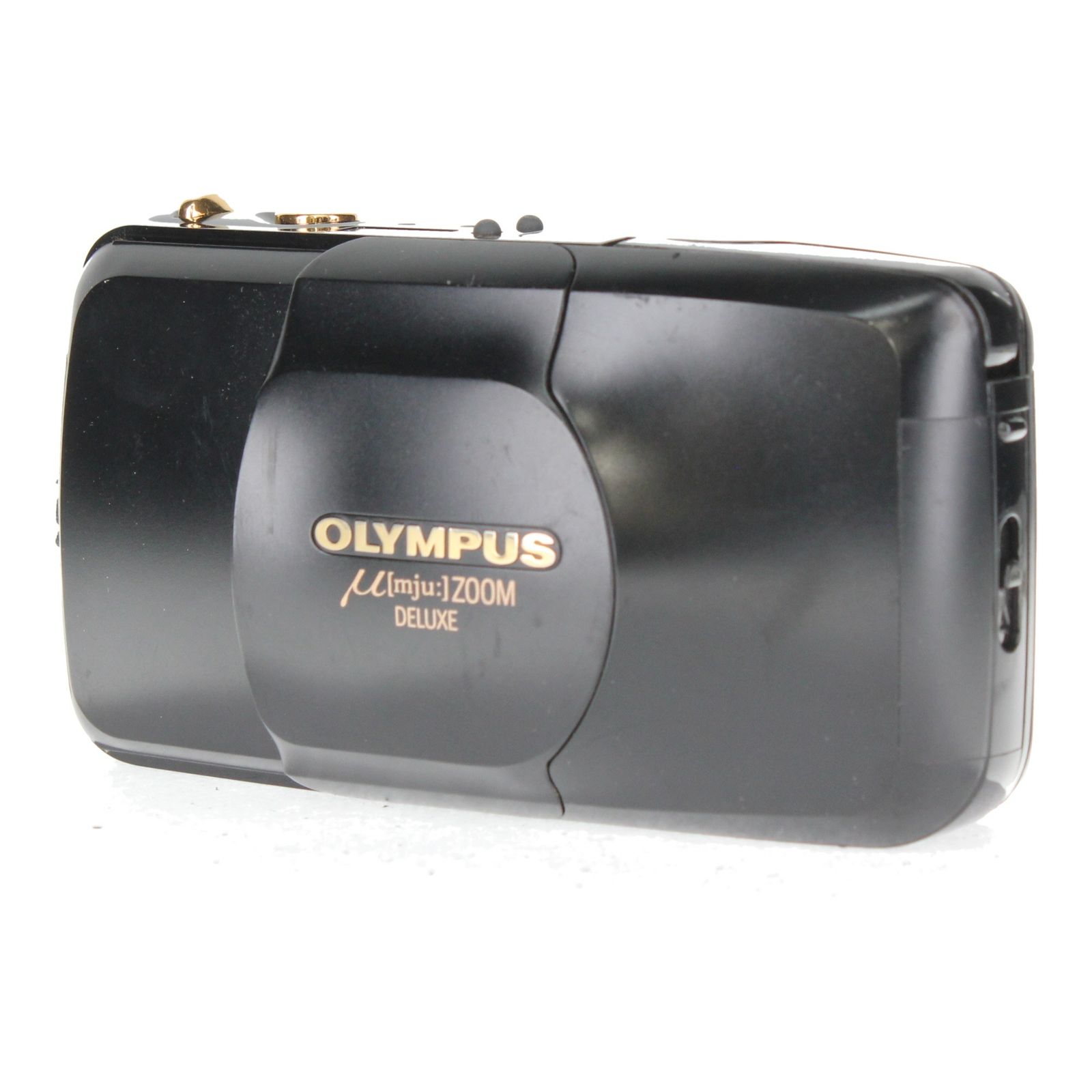 カメラ 【返品保証】 オリンパス Olympus μ mju ZOOM DELUXE ブラック