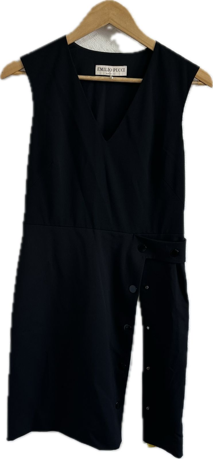 美品】EMILIO PUCCIエミリオプッチ 膝丈ワンピース ブラック