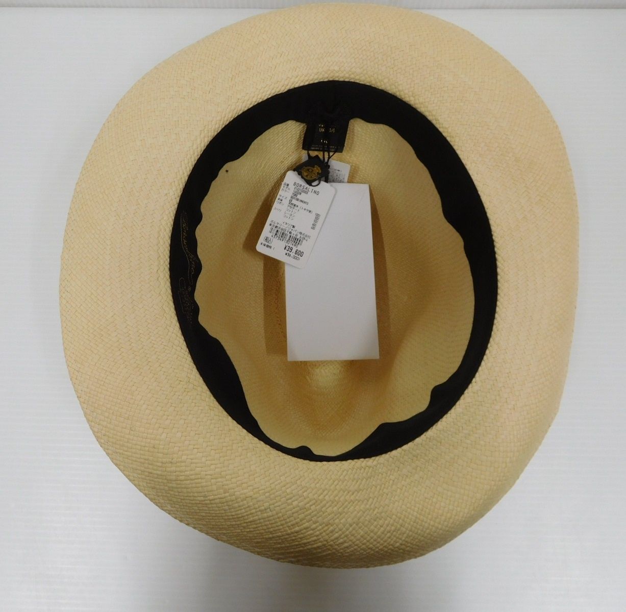 小物 タグ付！BORSALINO ボルサリーノ 中折れパナマハット イタリア製 