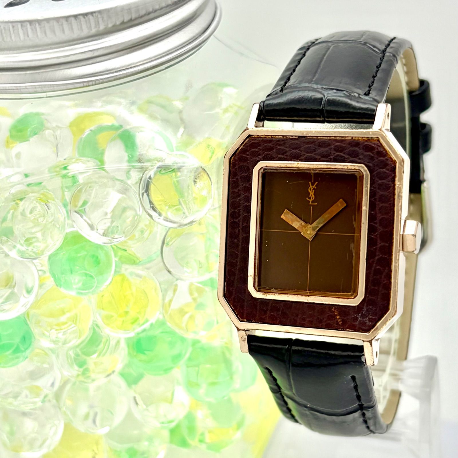 稼働】Yves Saint Laurent イヴサンローラン YSL 機械式 手巻き