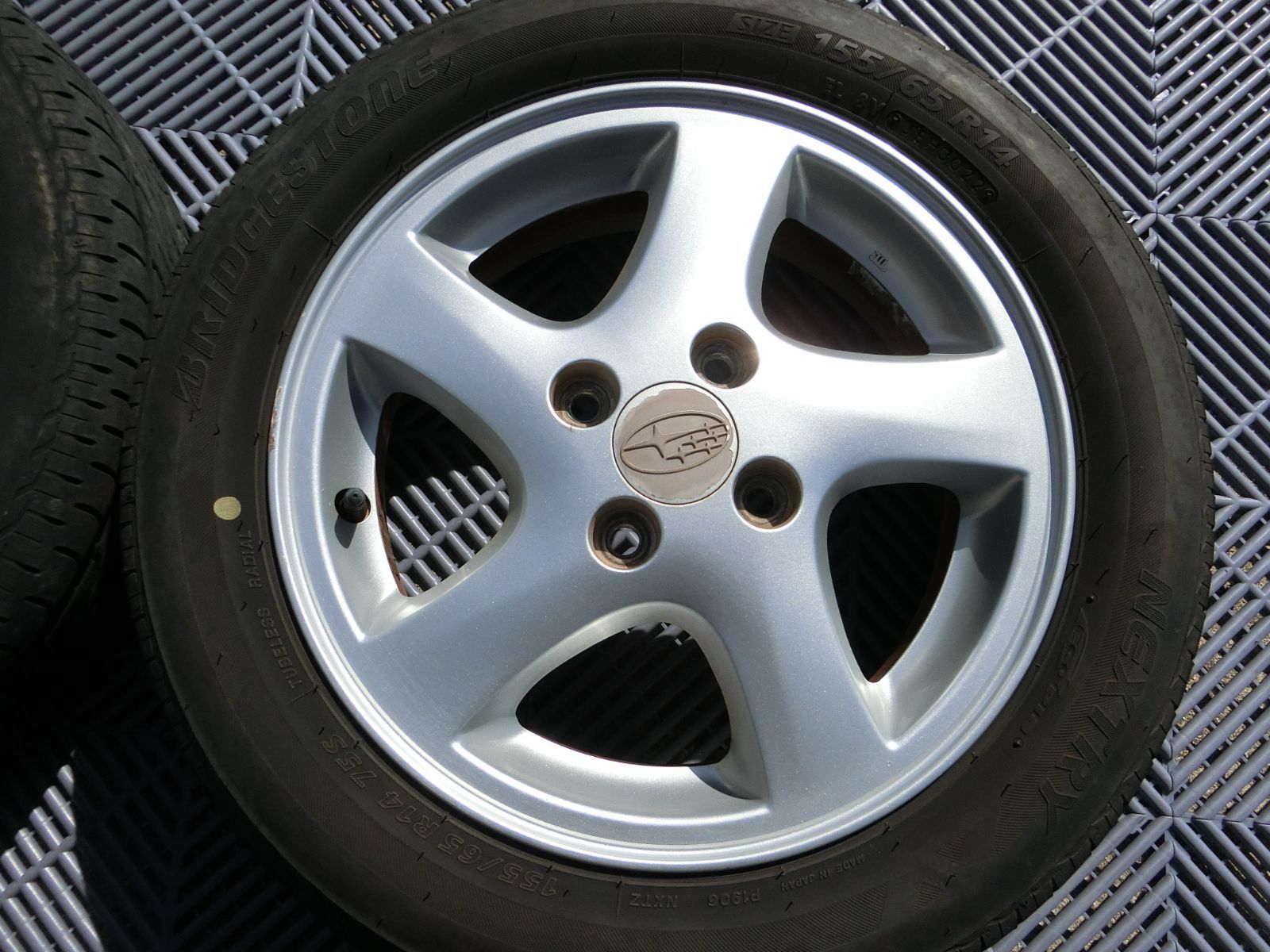 スバル純正 14inch × 155/65R14 PCD100 4穴 R1 R2 シフォン ステラ 