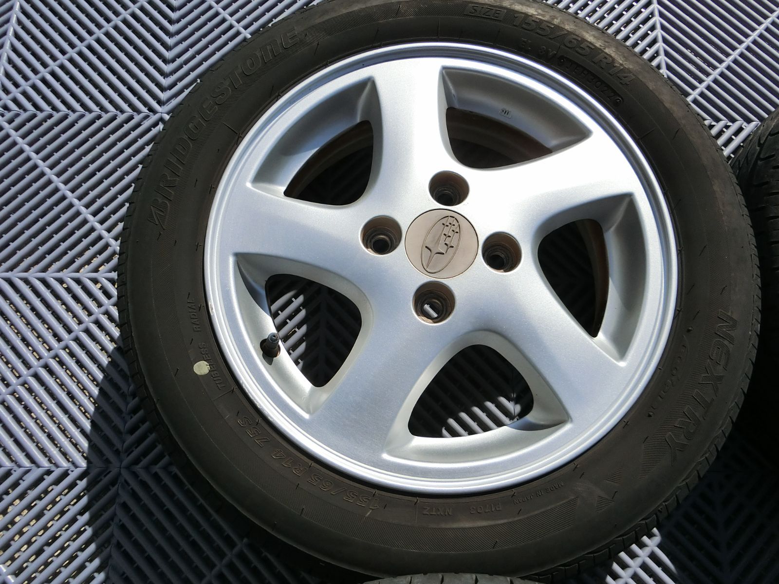 952] 送料無料 スバル純正 14インチ アルミホイール 14×4.5J +45 