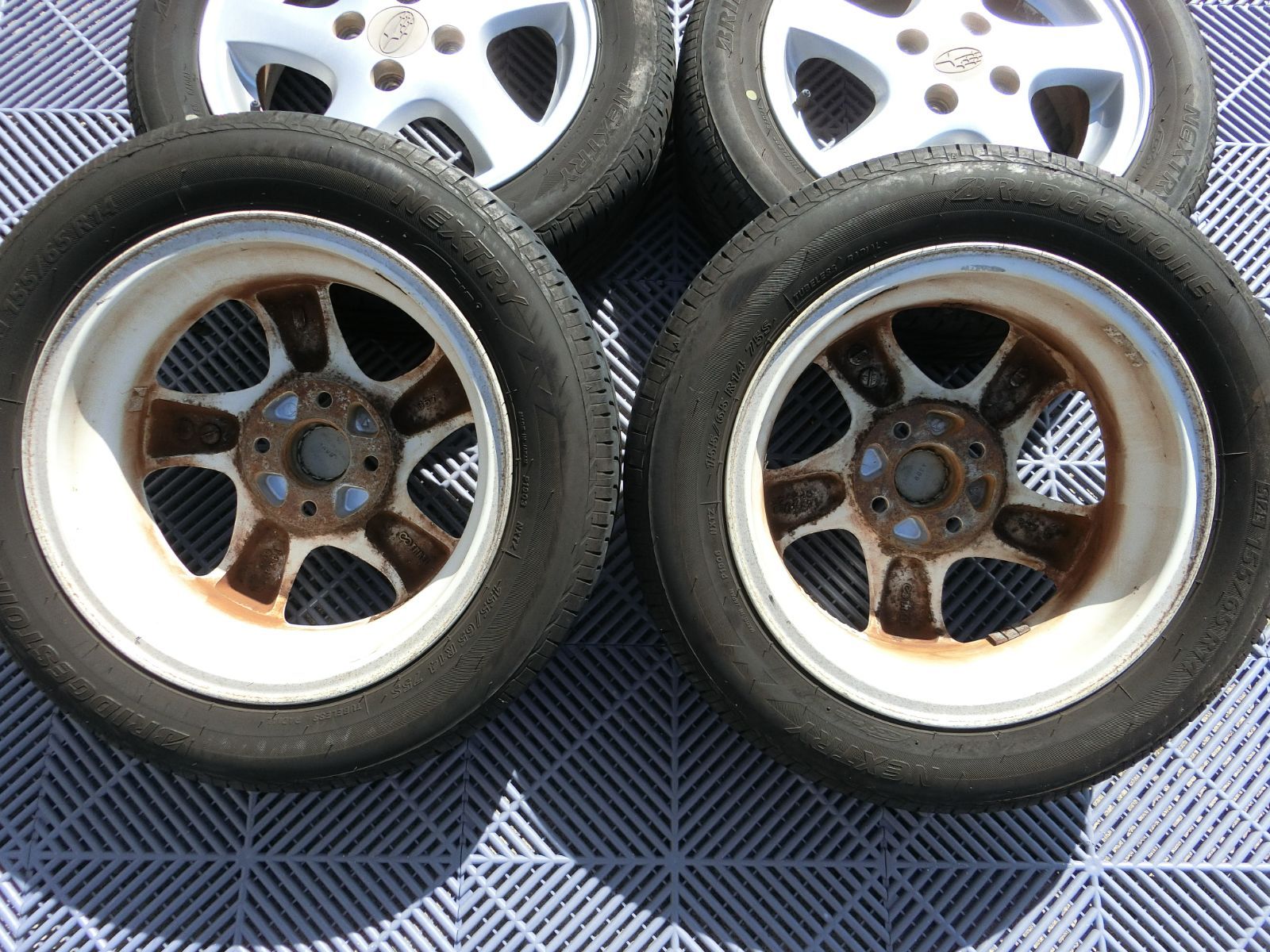 952] 送料無料 スバル純正 14インチ アルミホイール 14×4.5J +45 