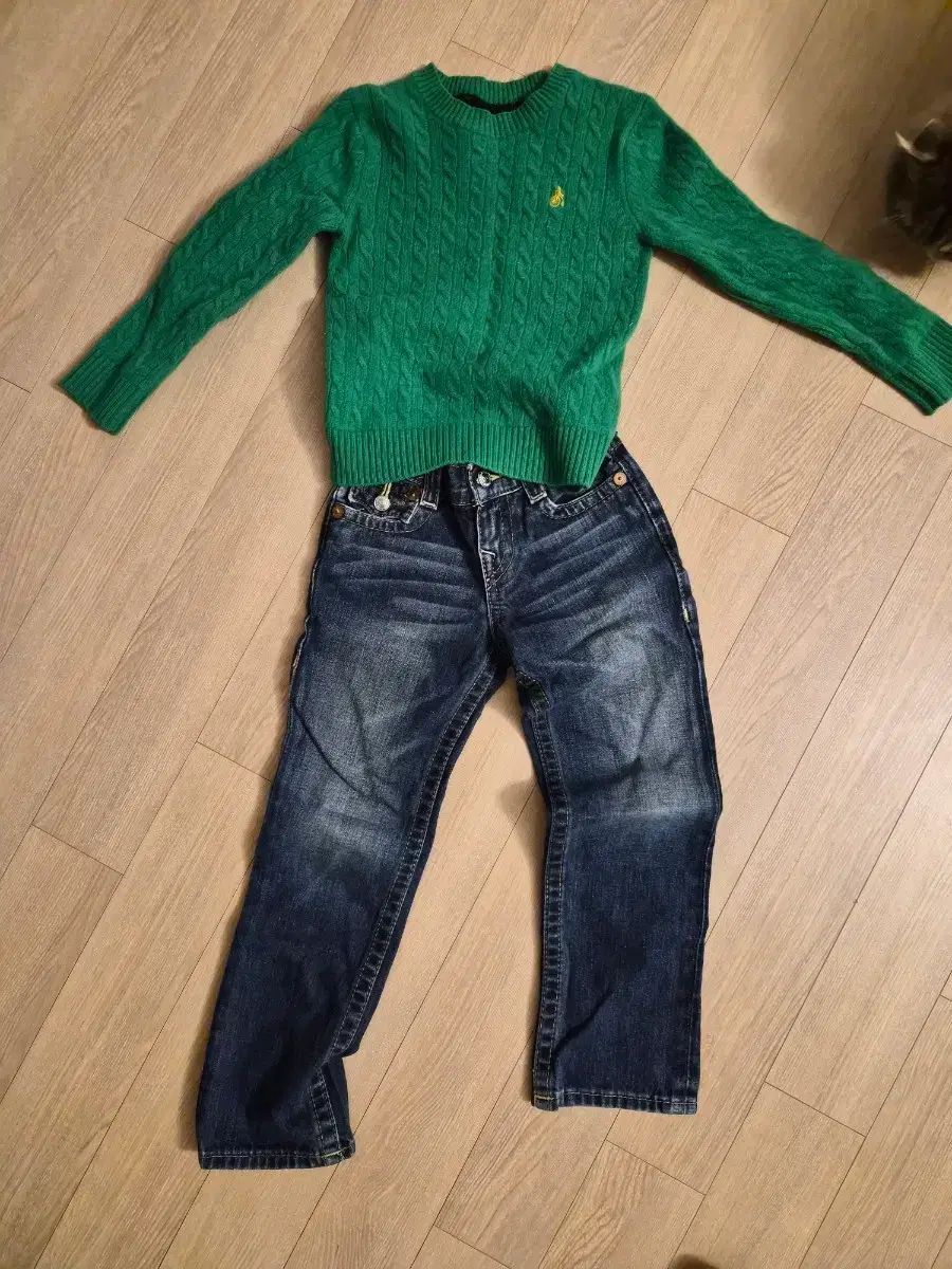 ビーンポールニット トゥルーレリジョン デニム