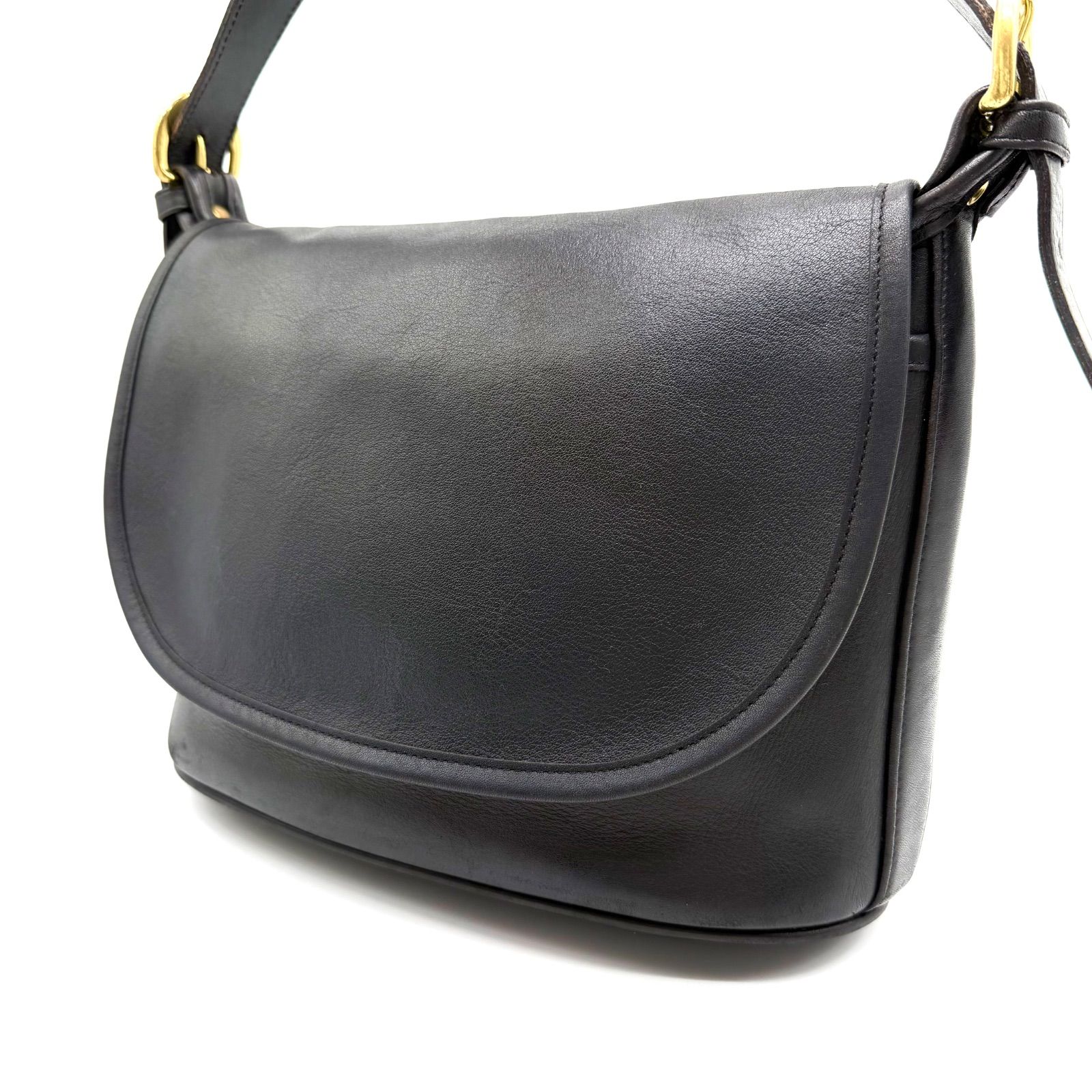 良品】COACH y2k oldcoach black leather shoulder bag コーチ オ 