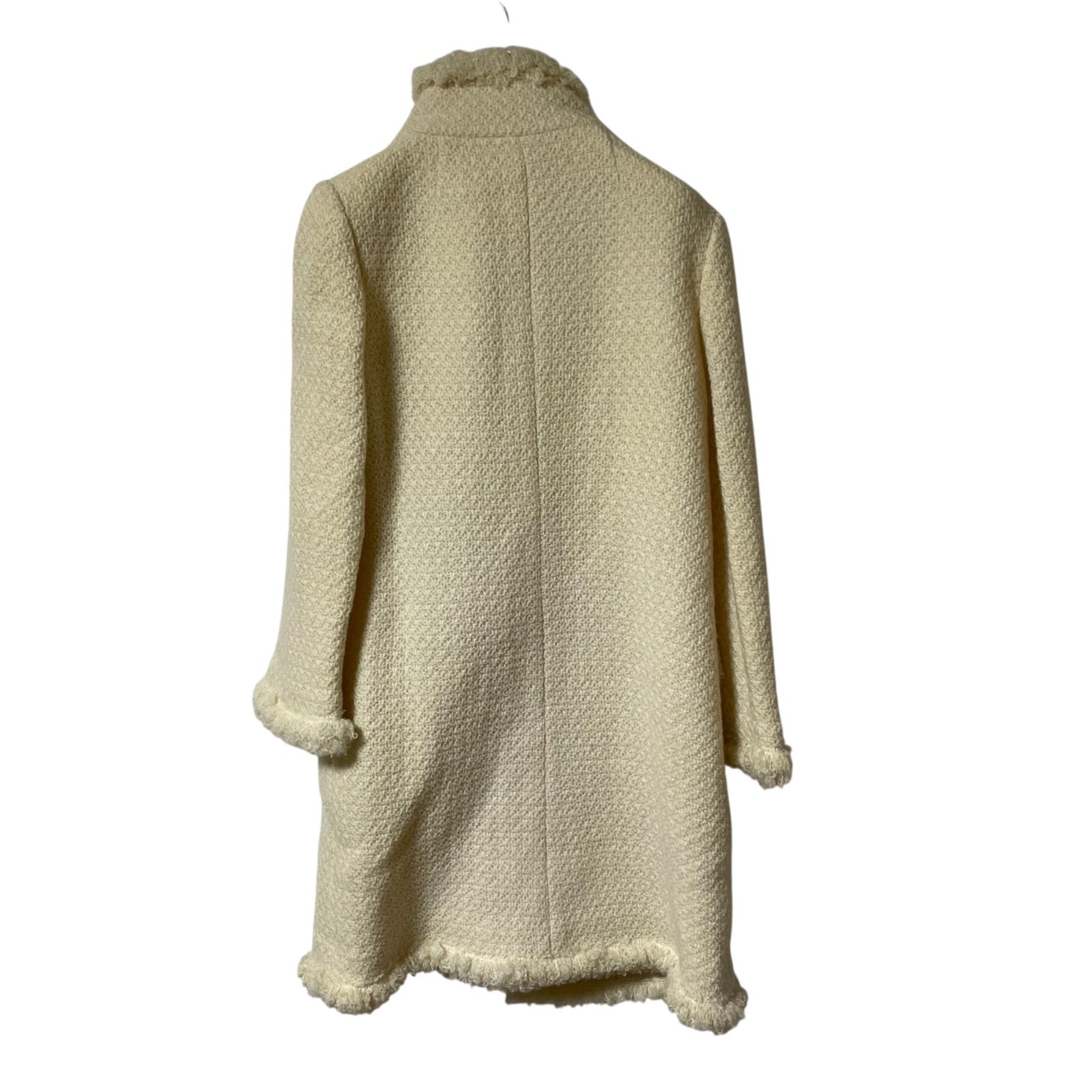 美品】Rene ルネ ツイードダッフルコート アンゴラ混 アイボリー