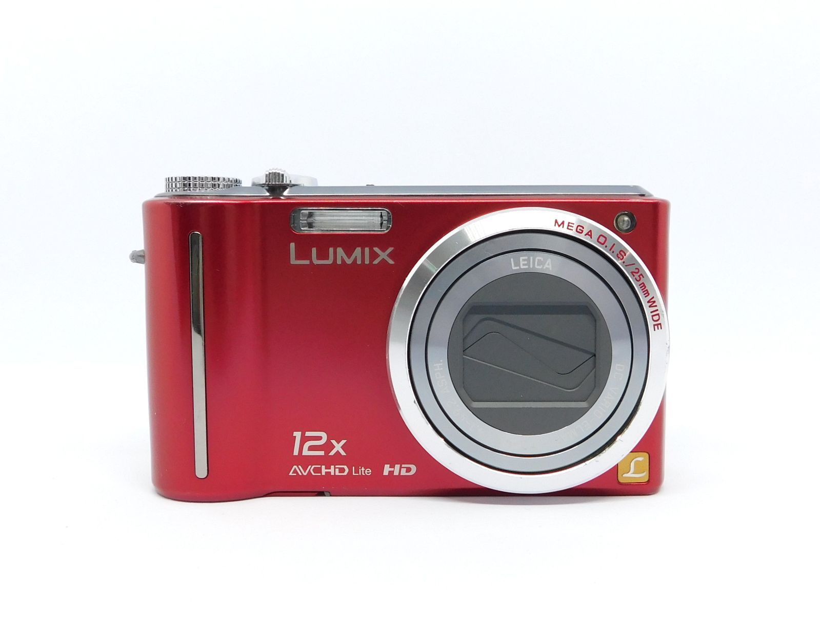 CCD搭載機】Panasonic LUMIX DMC-TZ7 レッド LEICAレンズ 25mm広角 12