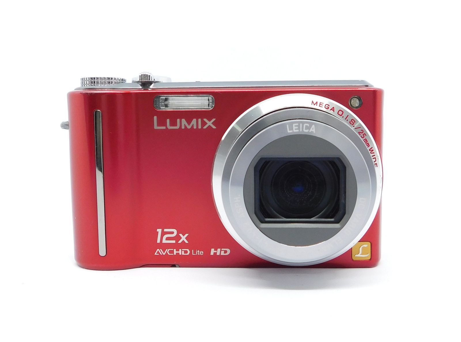 CCD搭載機】Panasonic LUMIX DMC-TZ7 レッド LEICAレンズ 25mm広角 12