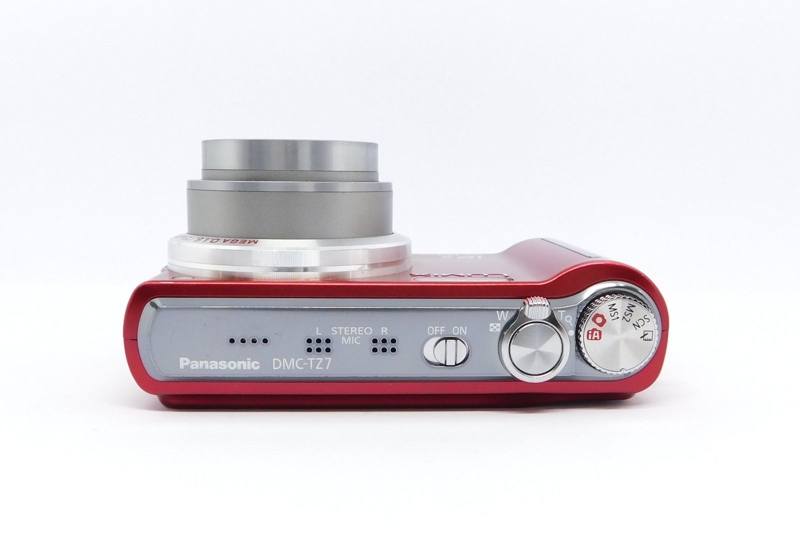 CCD搭載機】Panasonic LUMIX DMC-TZ7 レッド LEICAレンズ 25mm広角 12
