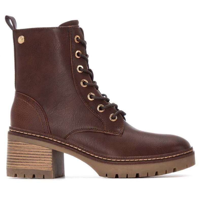 キシタイ レディース シューズ ブーツ・レインブーツ Womens Combat Booties By XTI 144454 Brown ブラウン