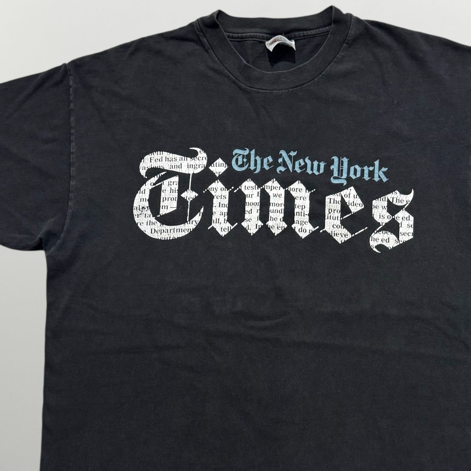 90s The New York Times Vintage T-Shirt Hanes BEEFY XL ニューヨーク 