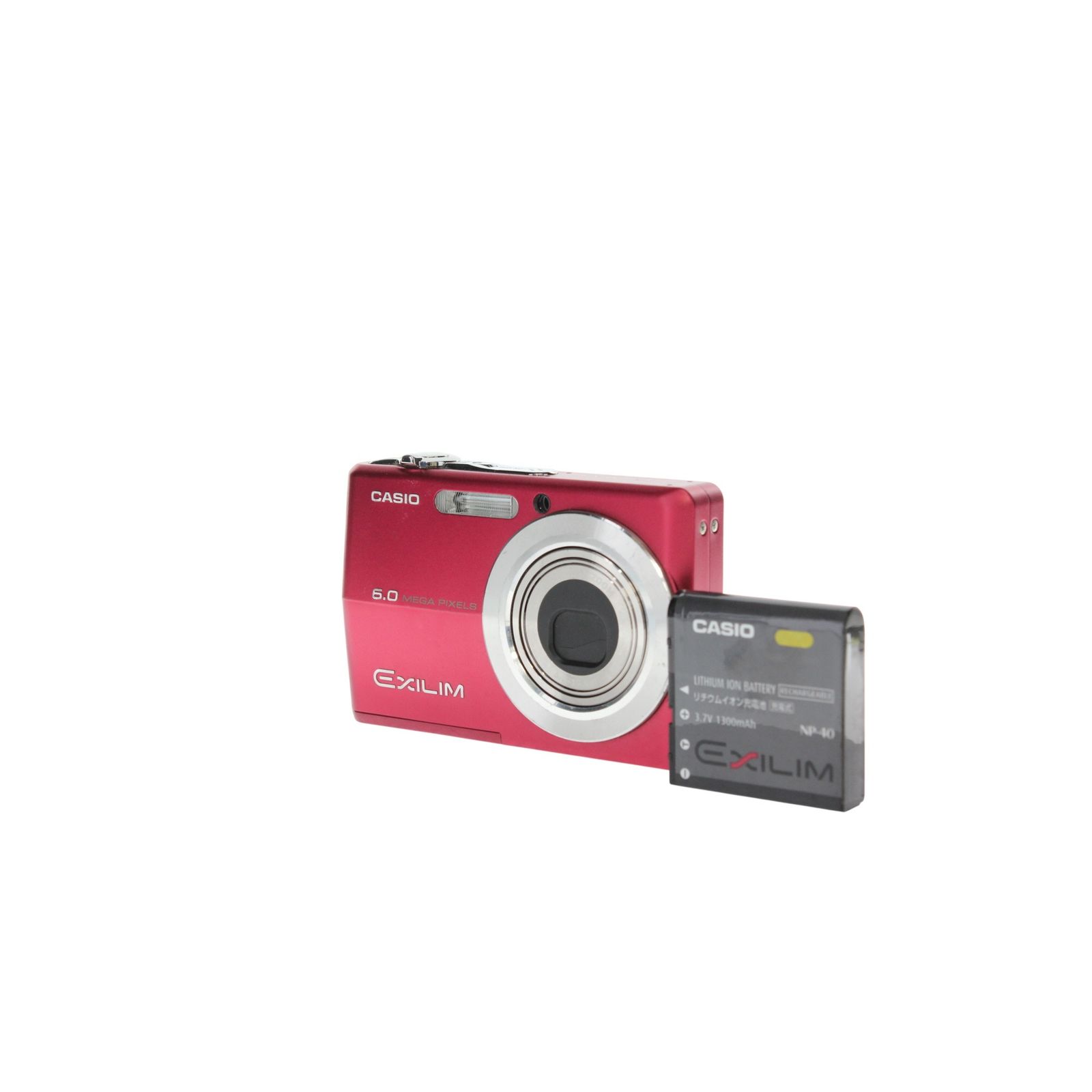 返品保証】 カシオ Casio EXILIM EX-Z600 レッド 3x バッテリー付き