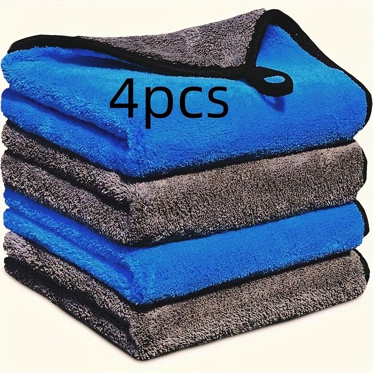超吸水＆速乾】マイクロファイバータオル 4枚/5枚セット 洗車 拭き上げ