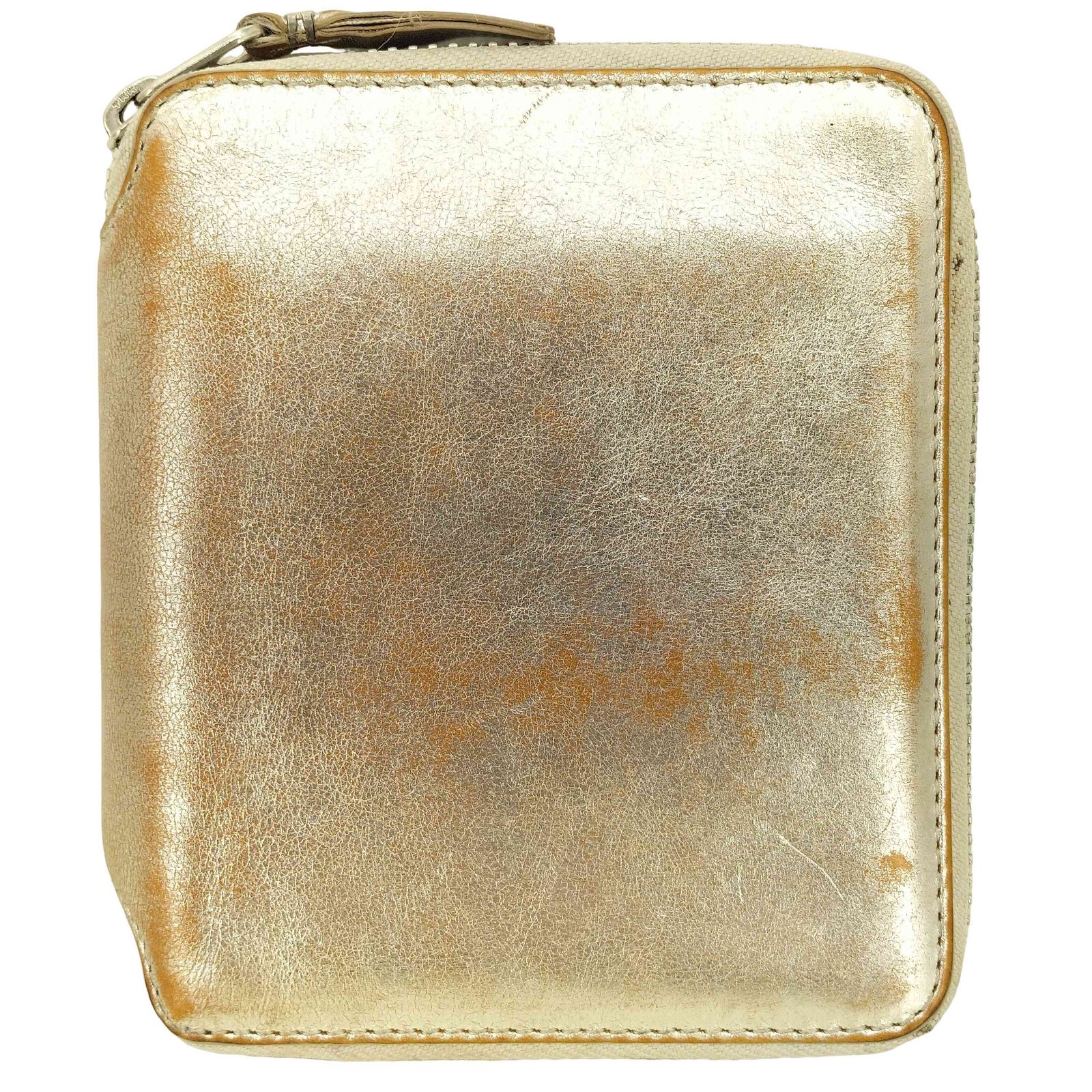 コムデギャルソン COMME des GARCONS GOLD LINE SILVER WALLET ラウンドジップ ウォレット メンズ 表記無 