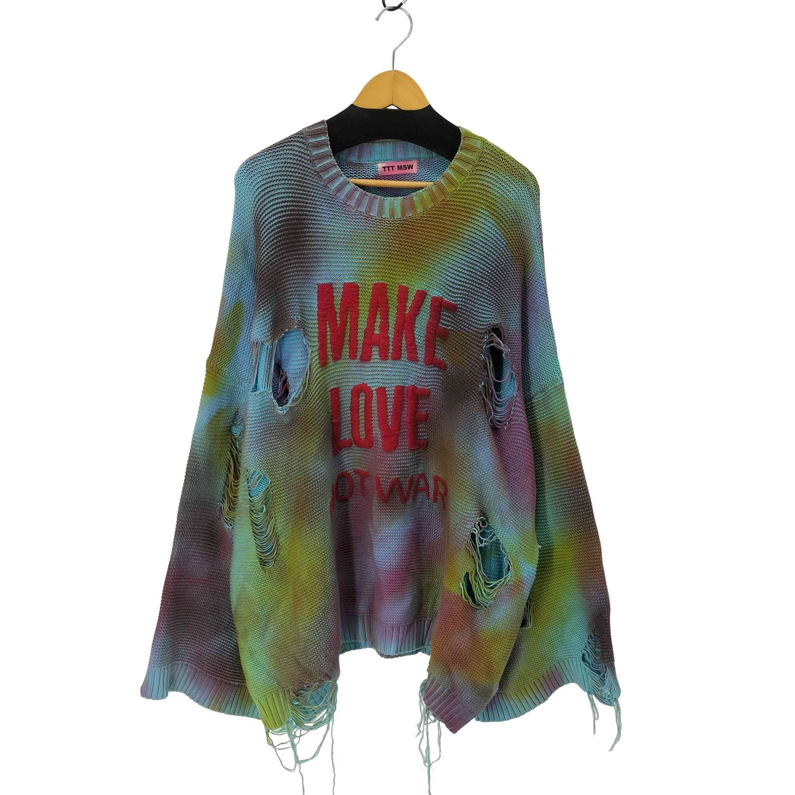 TTT MSW /Make Love Over Size Damage Knit 【公式通販】