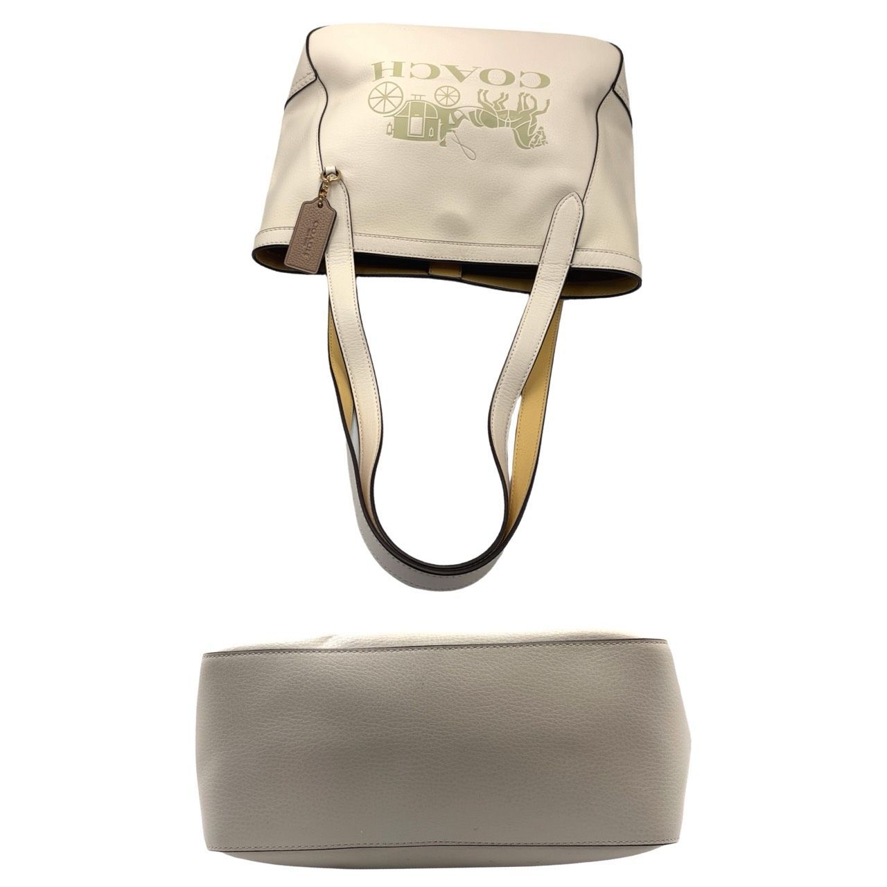 COACH コーチ ホースアンドキャリッジ トートバッグ PVC 白 肩掛け 美品✤希少【COACH／コーチ】トートバッグ／肩掛け ホースアンド