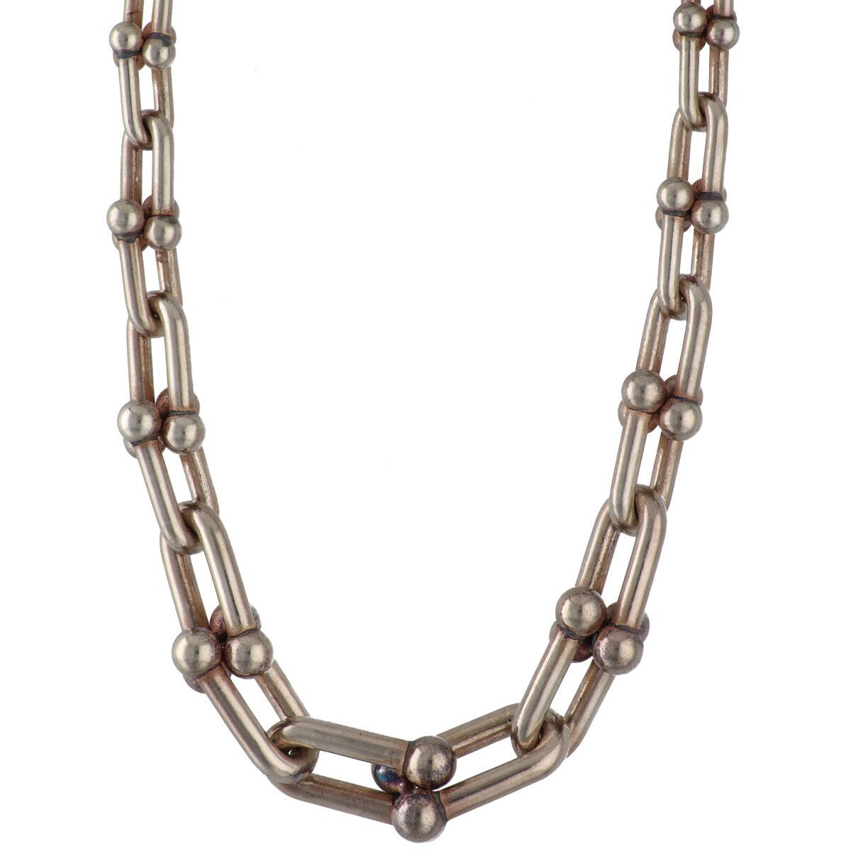 【中古】Tiffany＆Co. ティファニー ハードウェア グラジュエイテッド リンク ネックレス 60153092 Ag925 シルバー チェーン アクセサリー 25019169 RS 中古】Tiffany＆Co. ティファニー ハードウェア グラジュエイテッド