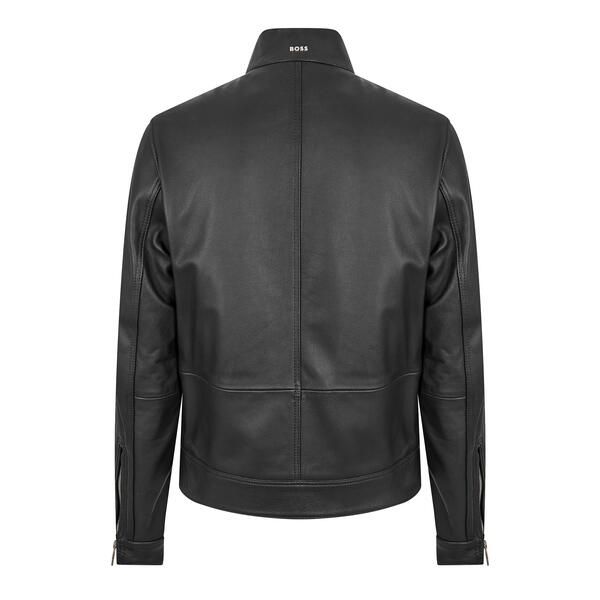 【送料無料】 ボス メンズ ジャケット・ブルゾン アウター Boss Mens Mansell Leather Jacket Black