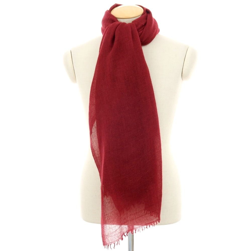 中古】ファリエロサルティ Faliero Sarti ウール ストール レッド