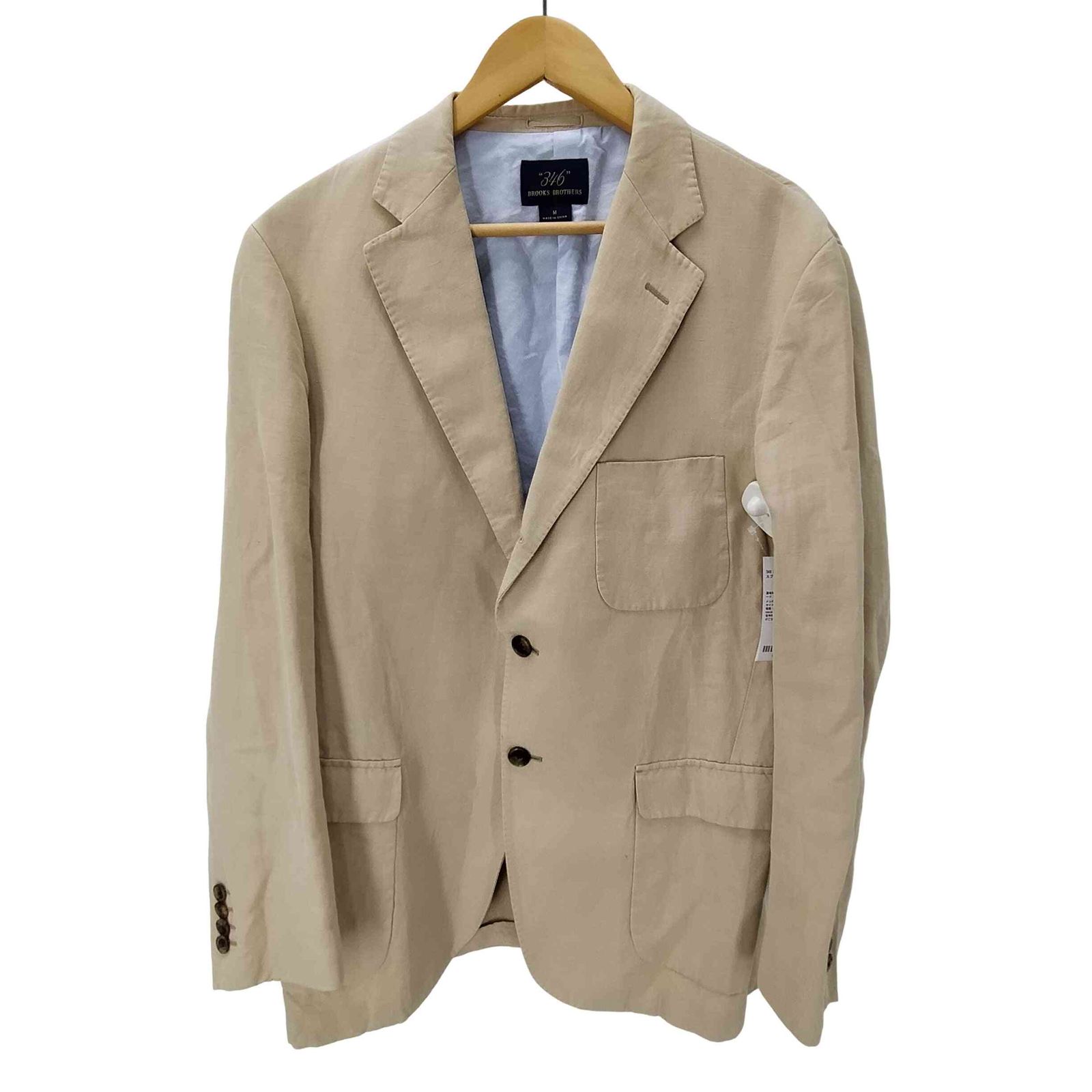 ブルックスブラザーズ 346 BROOKS BROTHERS 裏地背抜き コットン 