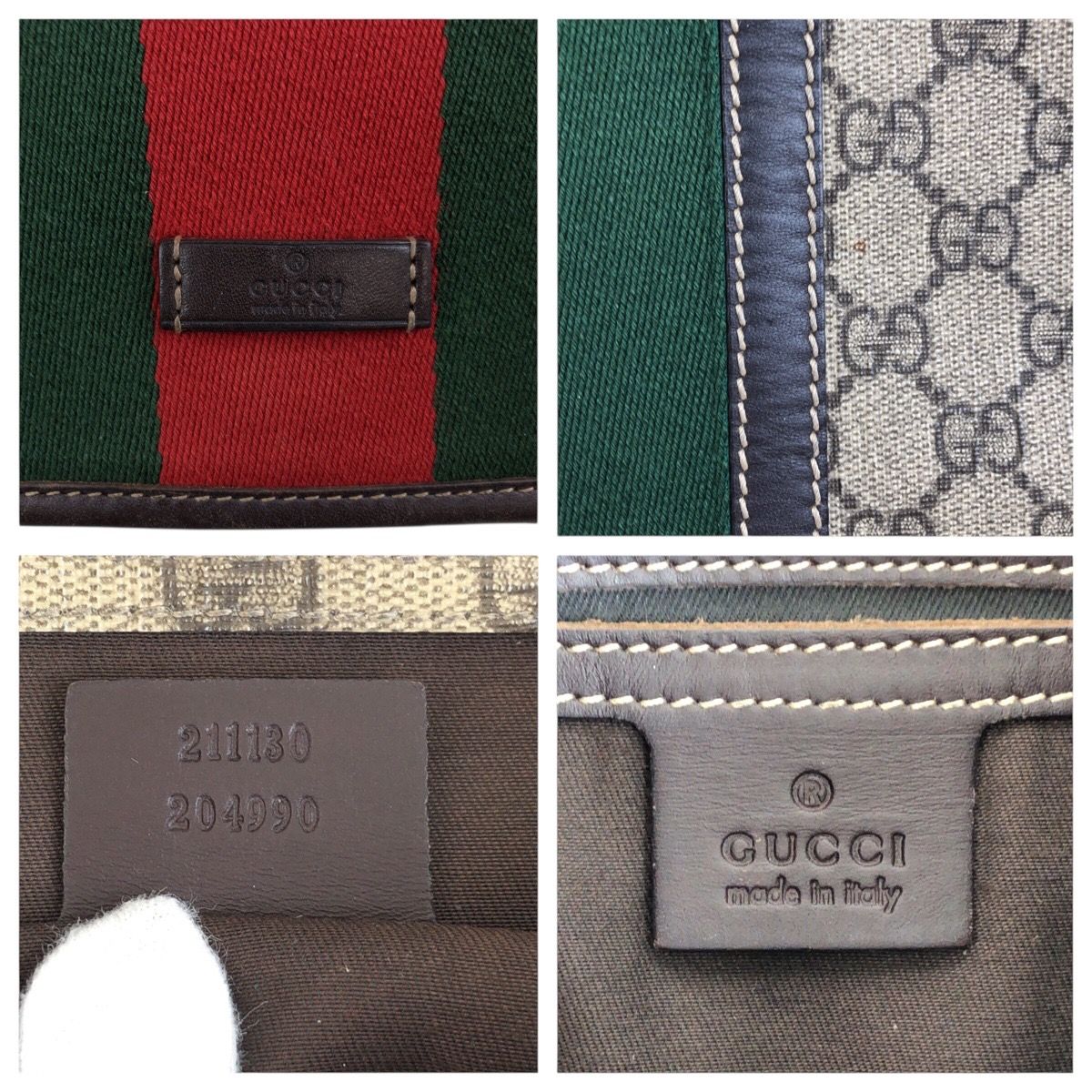 美品 GUCCI グッチ シェリーライン ベージュ ブラウン ゴールド金具 GG 
