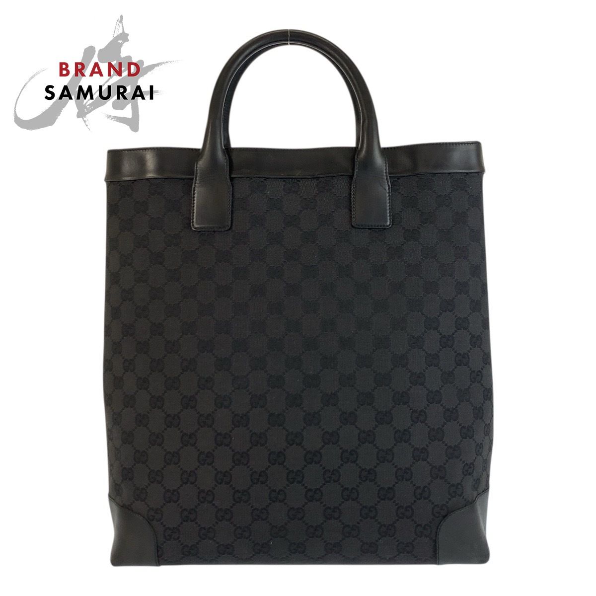 美品 GUCCI グッチ ブラック 黒 GGキャンバス/レザー 33889 トート 