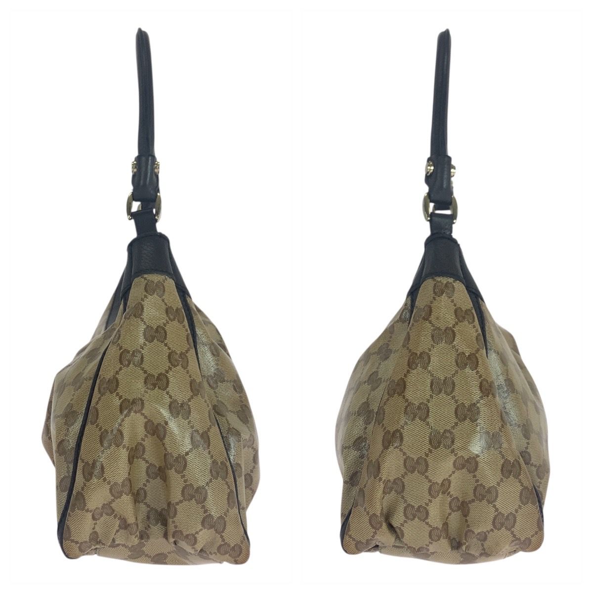 GUCCI グッチ アビー GGクリスタル ベージュ ブラウン ゴールド金具 