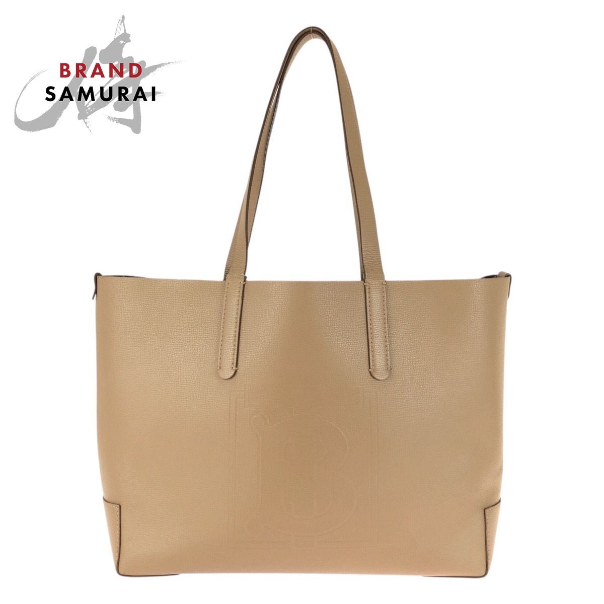 BURBERRY バーバリー ベージュ ゴールド金具 PVC トートバッグ 