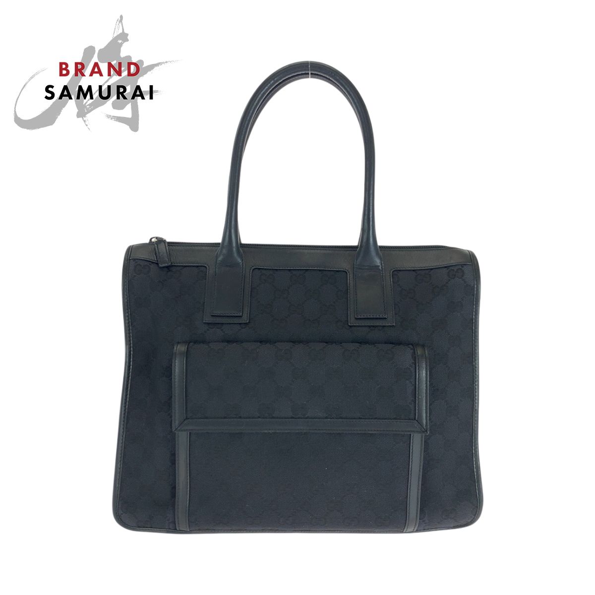 美品 GUCCI グッチ ブラック 黒 シルバー金具 GGキャンバス 000 0854 