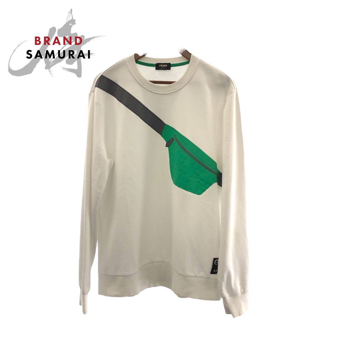 FENDI フェンディ サイズ2XL ホワイト グリーン コットン FAF532A54P 