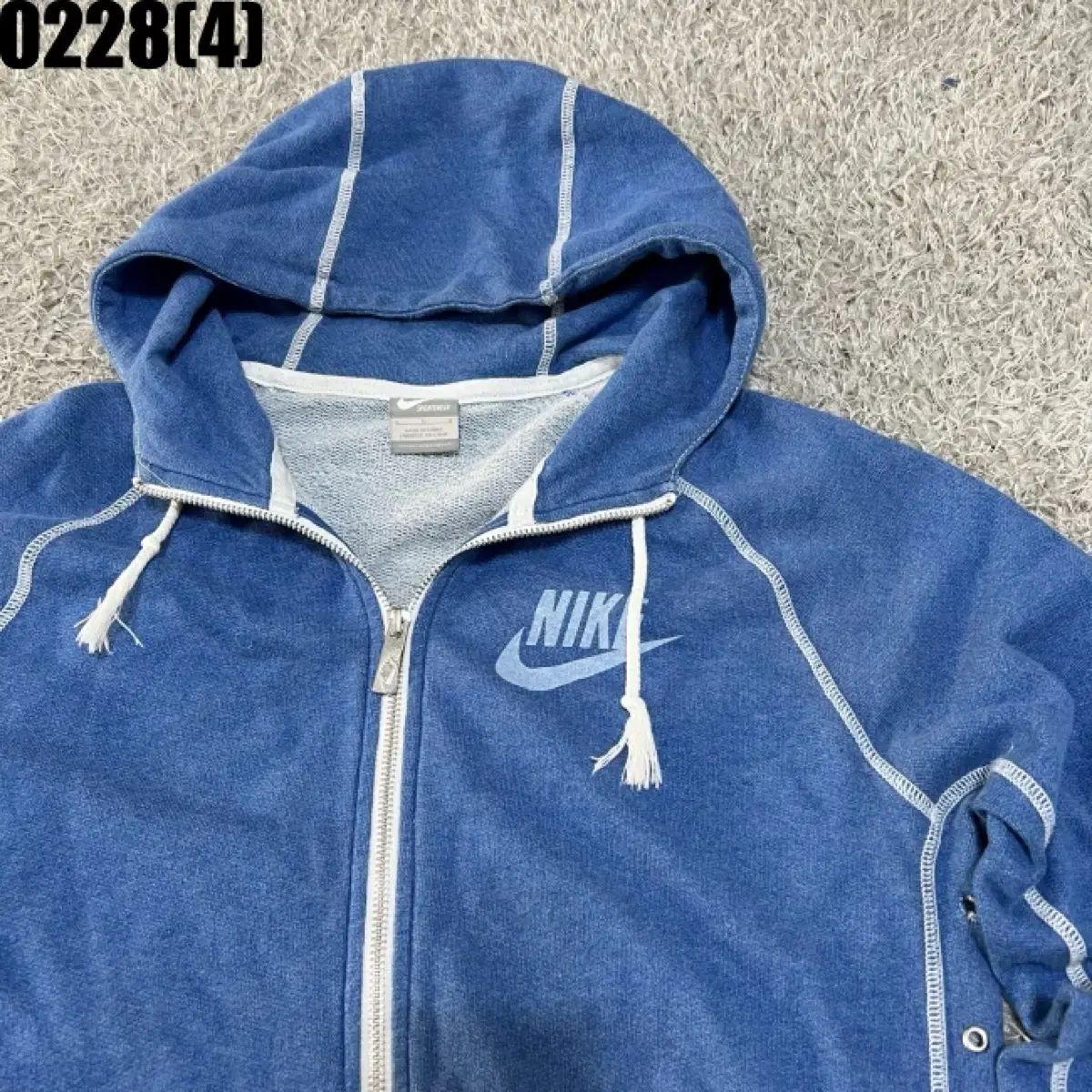 ナイキ ブルー ヴィンテージ WHO ジップアップ L NIKE ブルー ナイキ 