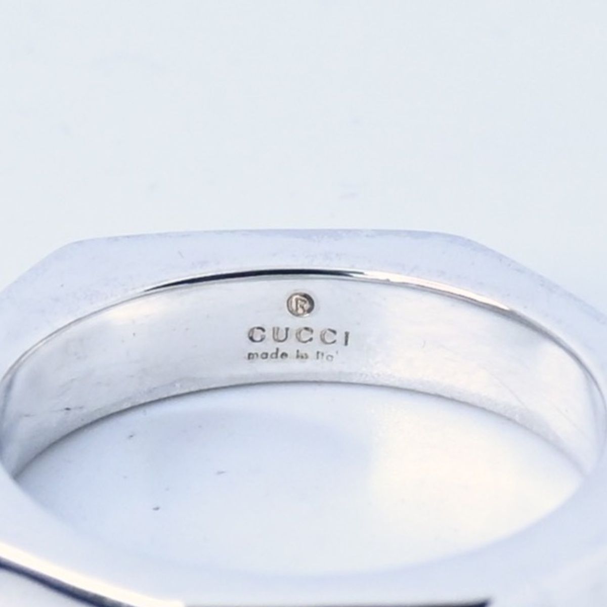 研磨済】GUCCI オクタゴン ナット リング 指輪 13号 Ag925 グッチ 