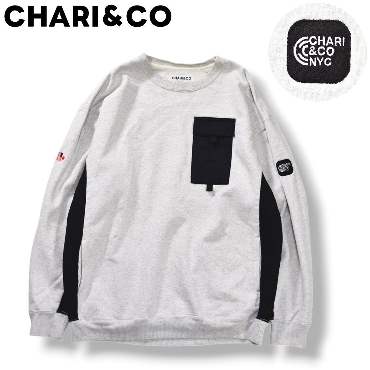 チャリアンドコー 異素材 メッシュ x ナイロン 切替 CHARI＆CO