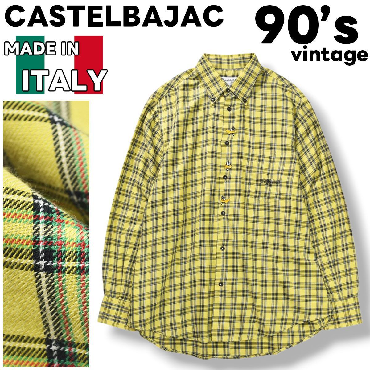 90s ヴィンテージ イタリア製 カステルバジャック CASTELBAJAC 長袖 