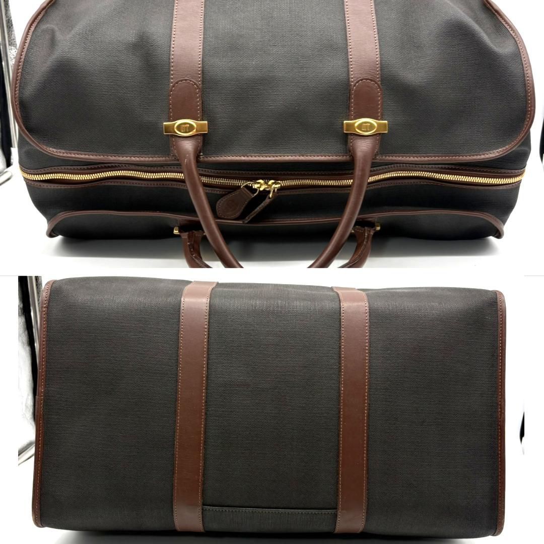 Dunhill ダンヒル PVC×レザー ボストンバッグ 大容量 旅行バッグ